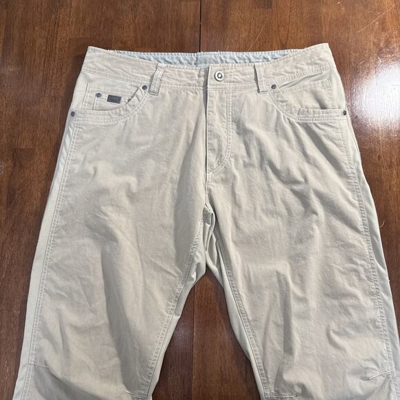 KUHL Pants Radikl Outdoor Technical Nylon Stretch Men's Size 36x32 Tan Beige - Picture 1 of 15